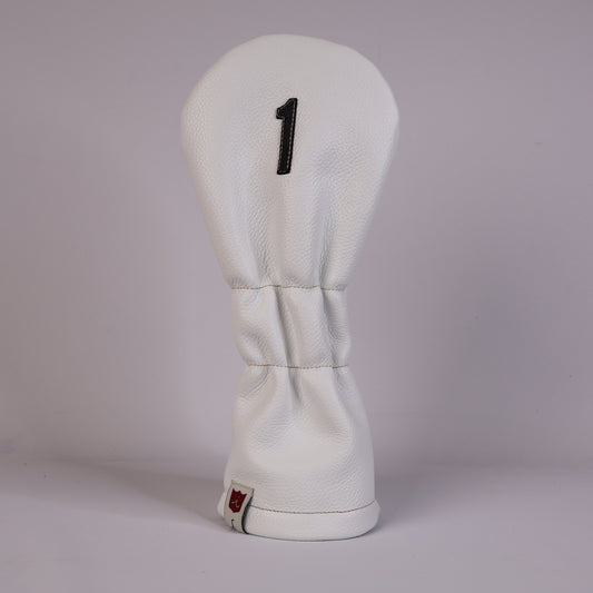 Royal Headcover: Pure White + Pitch Black