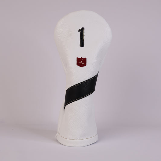 Royal Headcover: Pure White + Pitch Black