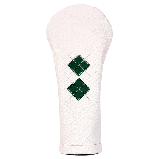 ARGYLE HEADCOVER: WHITE BOA + MASTERS GREEN