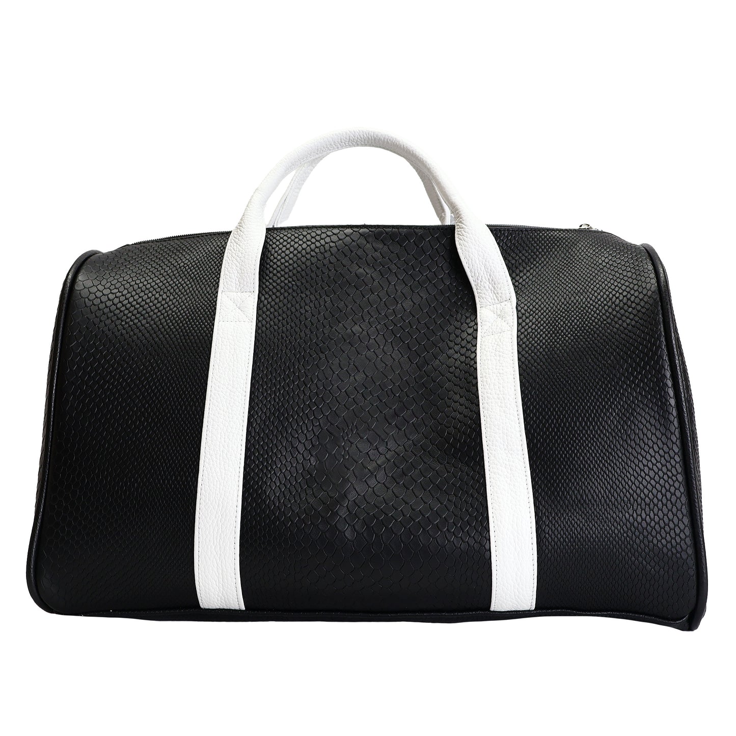 Weekender Duffel: Black Boa / Pure White