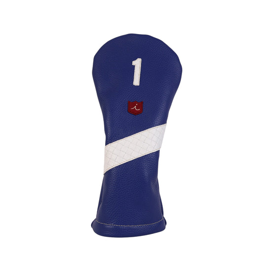 Royal Headcover: True Blue + White Sassari