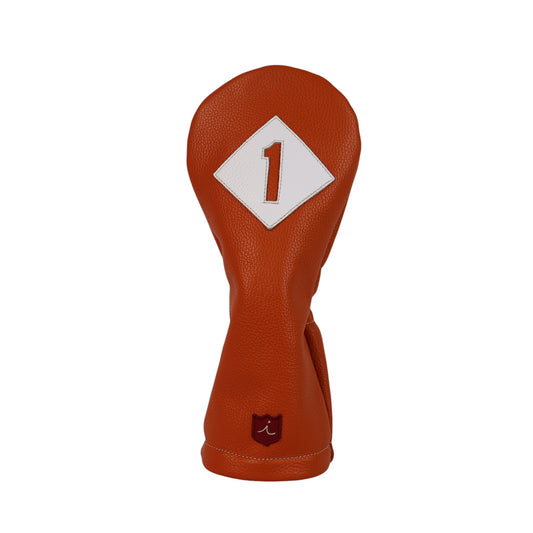 Vintage Headcover: Bright Orange + Pure White