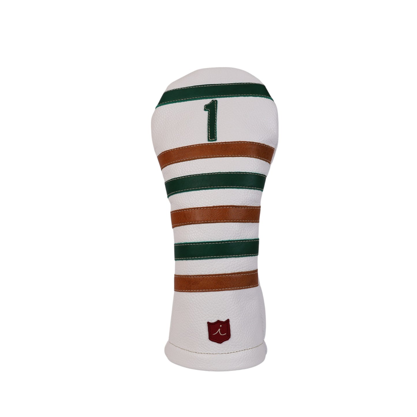 Polo Headcover: Pure White + Vermont Honey / Masters Green