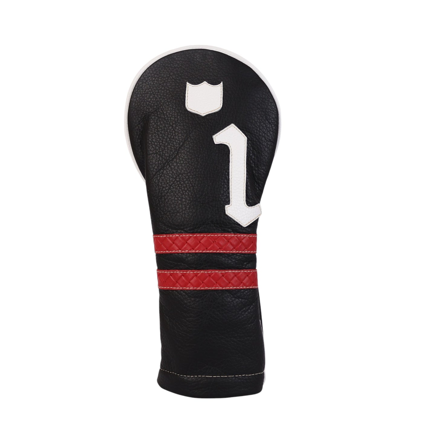 Timeless Headcover: Pitch Black + Red Sassari / Pure White