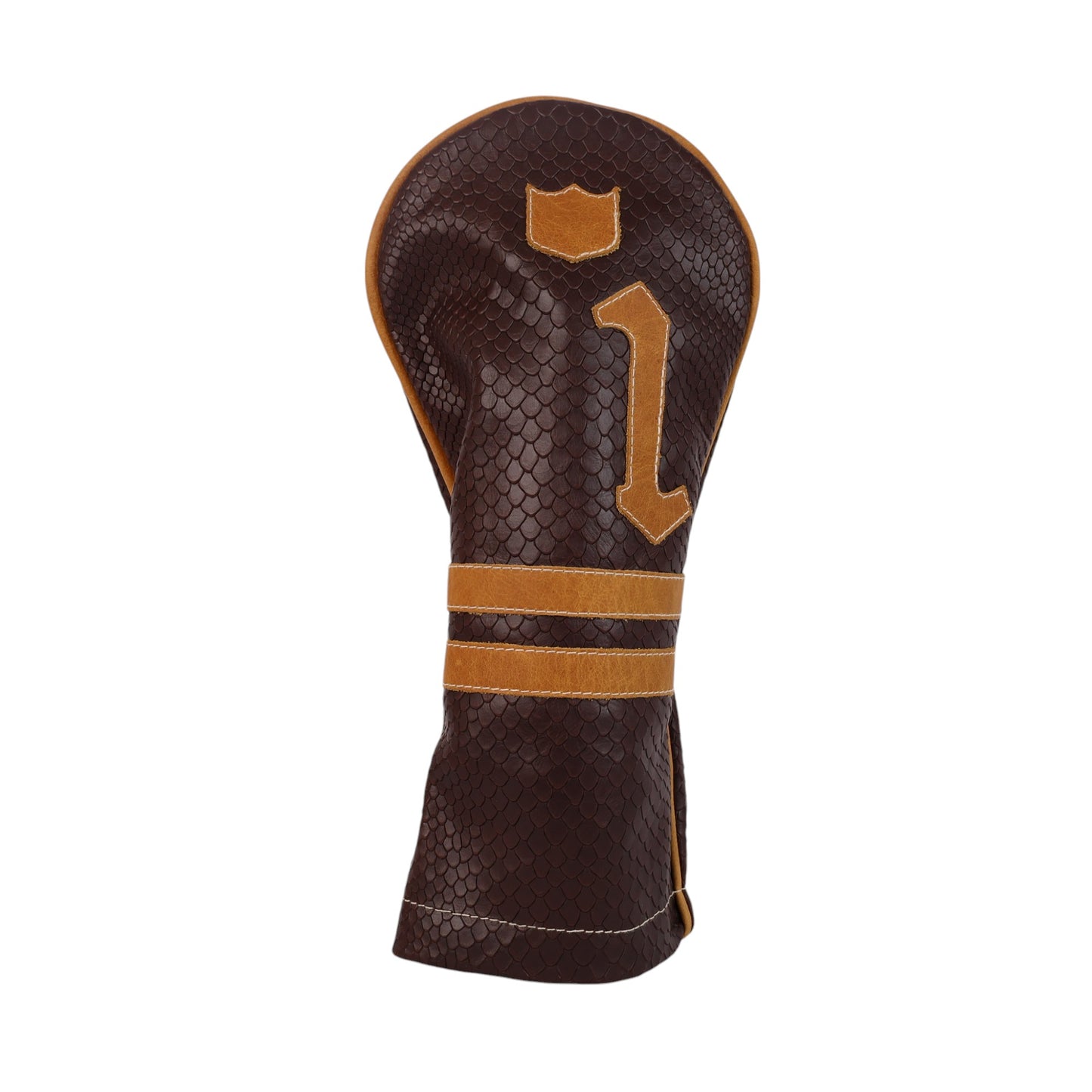 Timeless Headcover: Brown Boa + Caramel