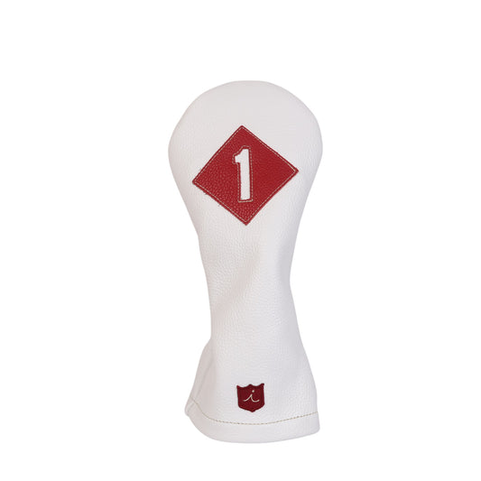 Vintage Headcover: Pure White + Sunday Red