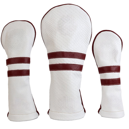 TIMELESS HEADCOVER: WHITE BOA + CRIMSON