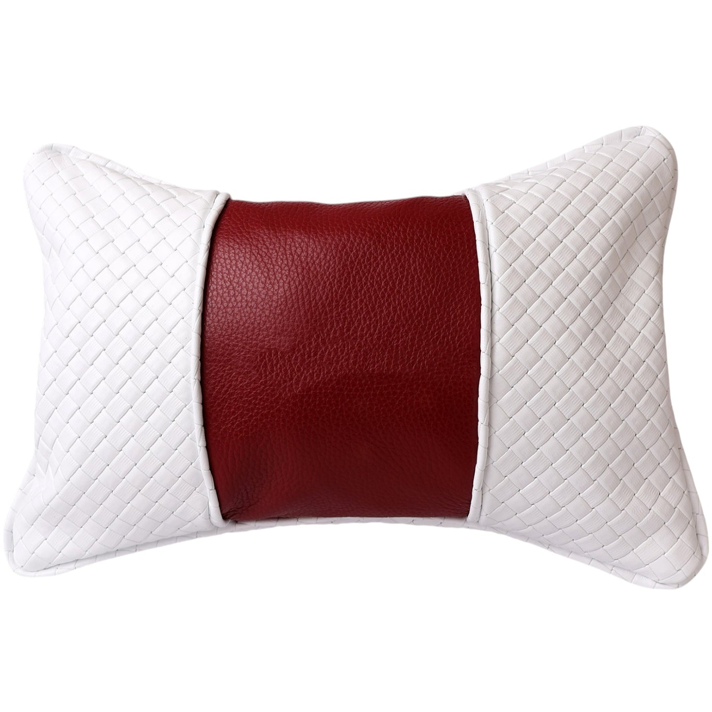 Small Volare Pillow: White Sassari + Crimson