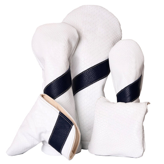 ROYAL HEADCOVER: WHITE BOA + NAVY