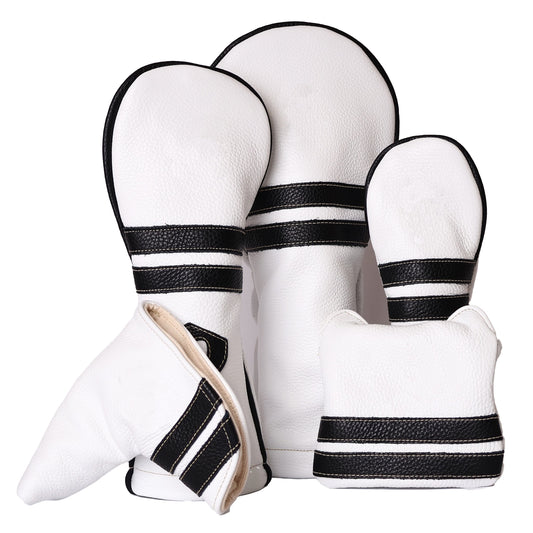 TIMELESS HEADCOVER: PURE WHITE + PITCH BLACK