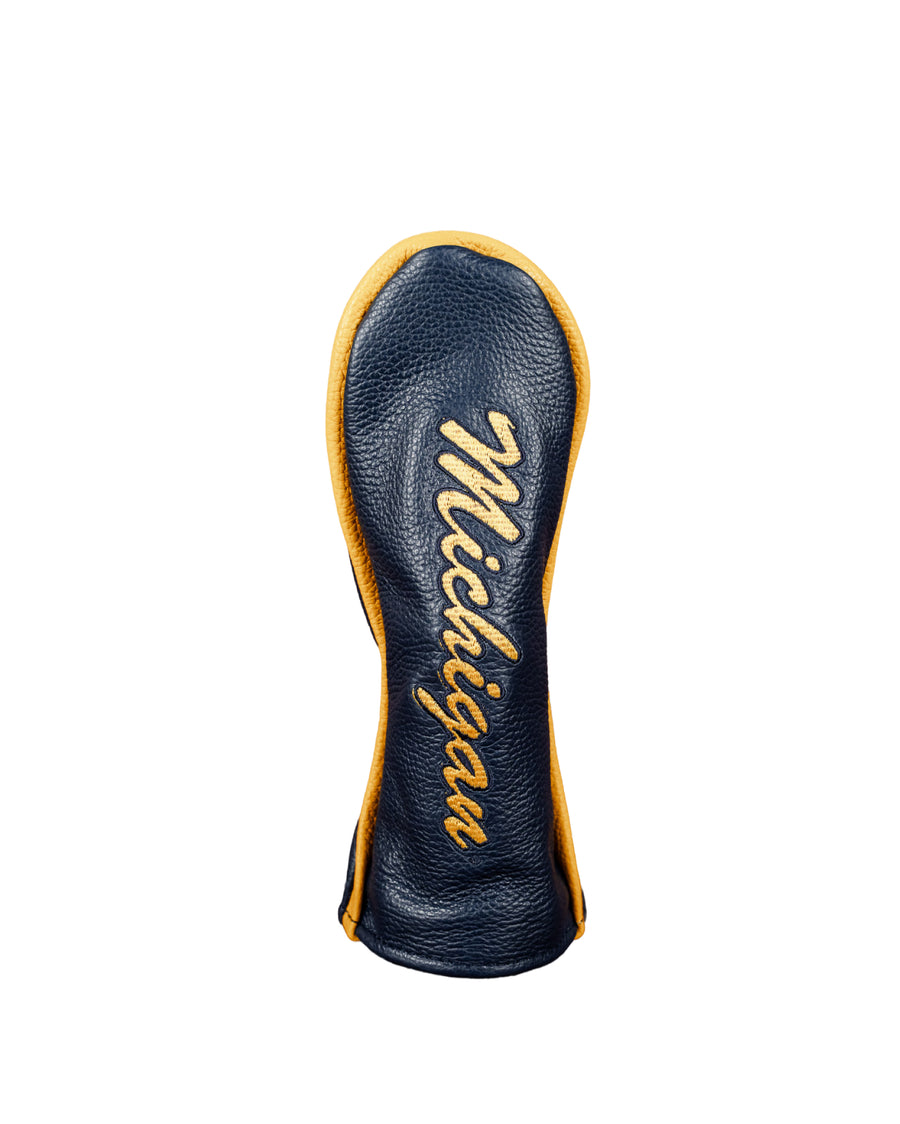 Michigan Navy Leather Hybrid Headcover