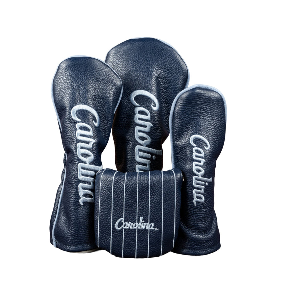 UNC Carolina Navy Leather Headcover Set
