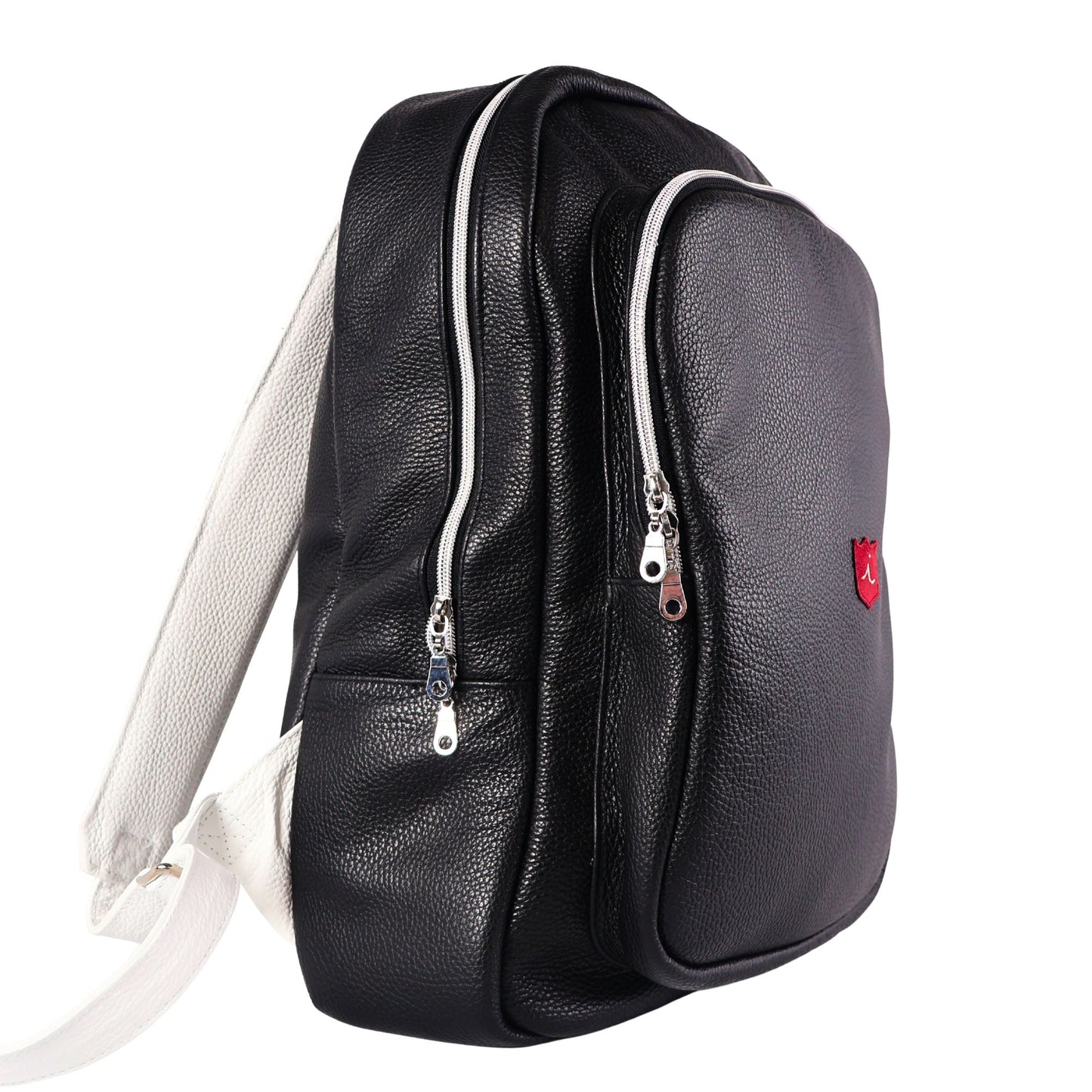 Red Label Backpack: Pitch Black + Pure White