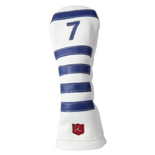 Polo Wood Headcover: Pure White + True Blue