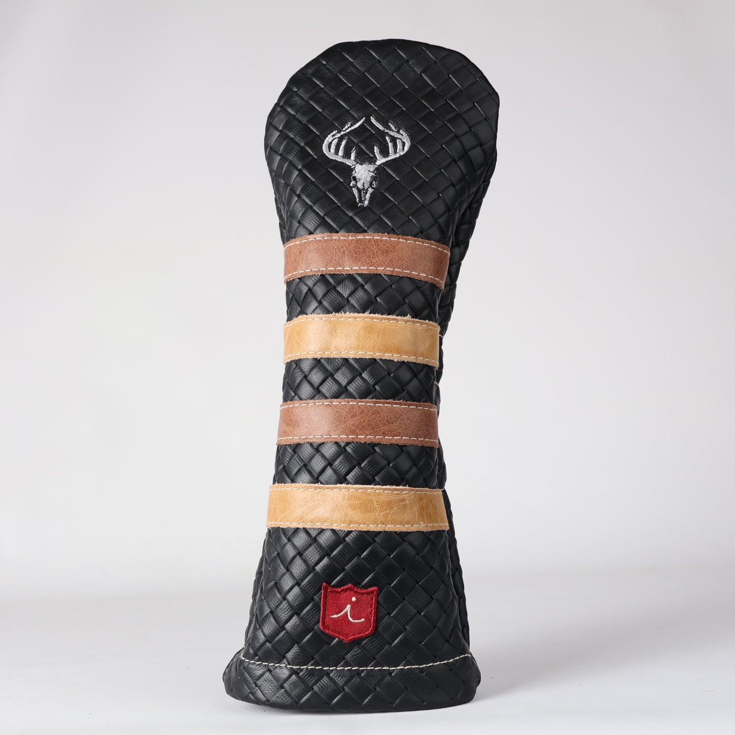 Wood Headcover: Black Sassari + Vermont Honey + Tobacco Brown