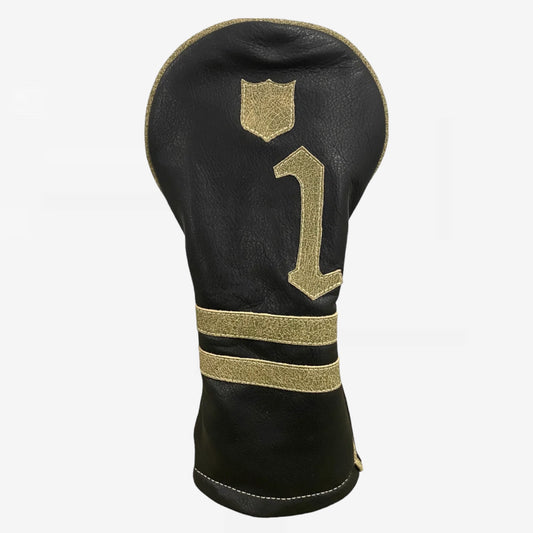 Timeless Headcover: Pitch Black + Old English Green + Old English Green Piping