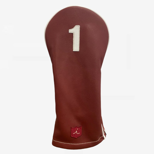 Classic Headcover: Oxblood + Pure White + Pure White Piping