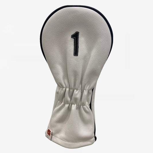 Classic Headcover: Pure White + Pitch Black + Pitch Black Piping