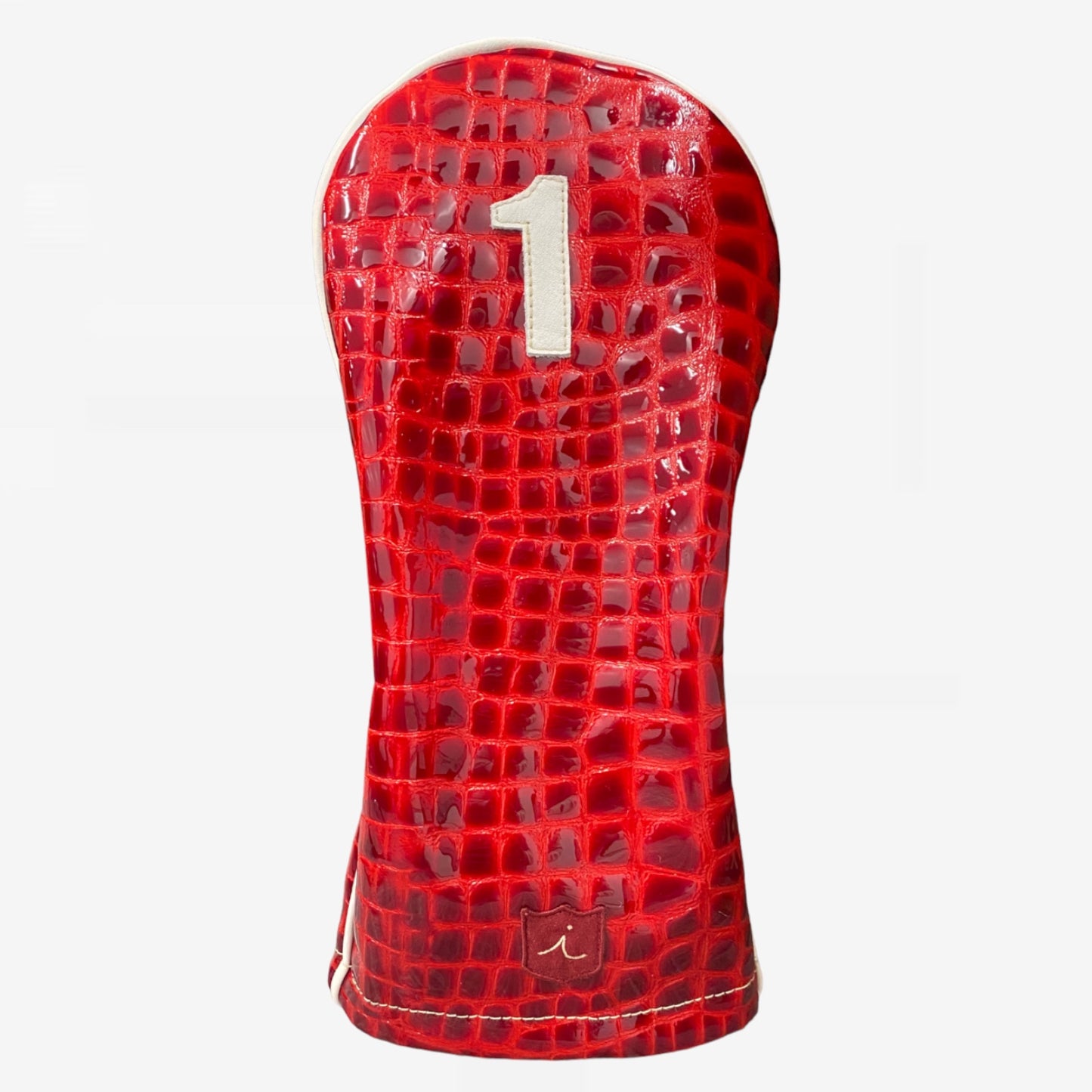 Classic Headcover: Red Patent Croc + Pure White + Pure White Piping