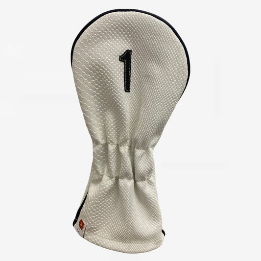 Classic Headcover: White Boa + Pitch Black + Pitch Black Piping