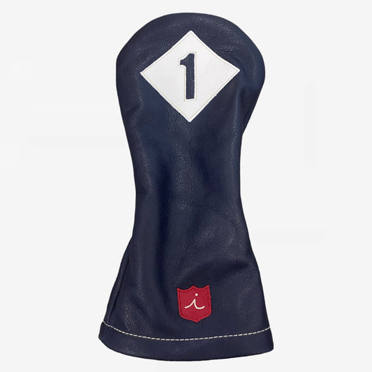 Vintage Headcover: Midnight Navy + Pure White