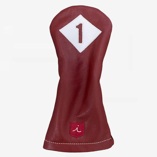 Vintage Headcover: Oxblood + Pure White