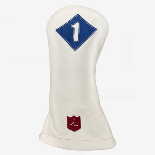 Vintage Headcover: Pure White + True Blue