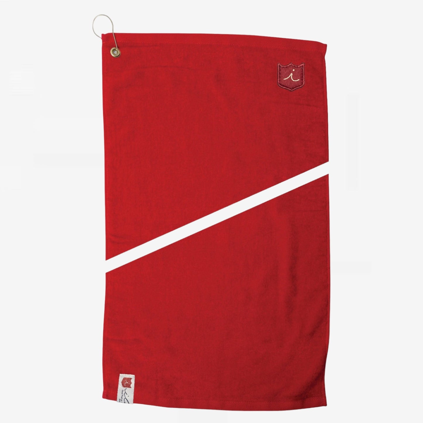 Royal Tour Towel: Red + Pure White Leather