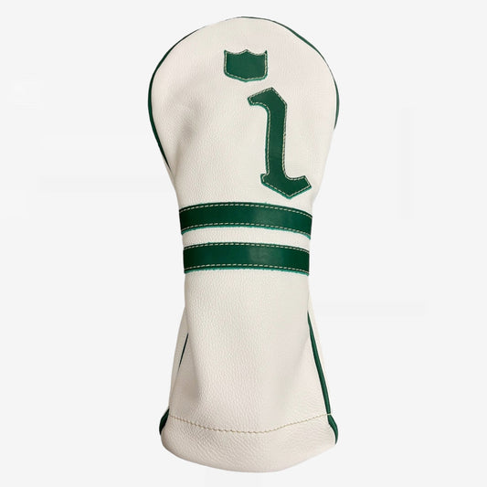 Timeless Headcover: Pure White + Masters Green + Masters Green Piping