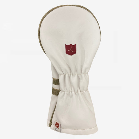 Timeless Headcover: Pure White + Old English Green + Old English Green Piping