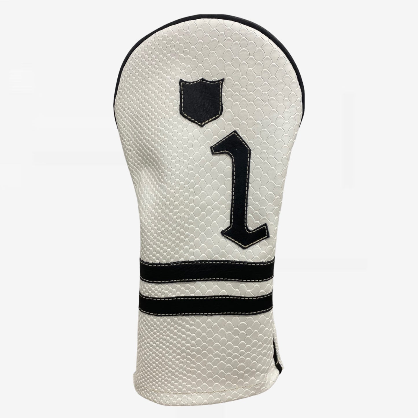Timeless Headcover: White Boa + Pitch Black + Pitch Black Piping