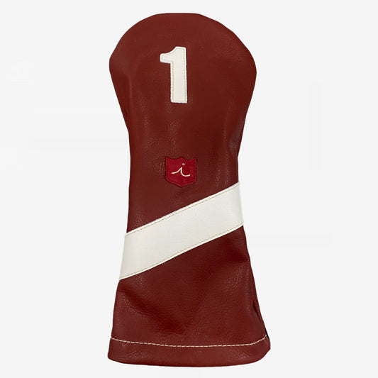 Royal Headcover: Oxblood + Pure White