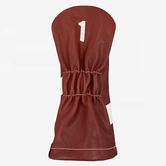 Royal Headcover: Oxblood + Pure White