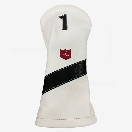 Royal Headcover: Pure White + Pitch Black