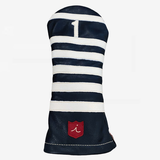 Polo Headcover: Midnight Navy + Pure White