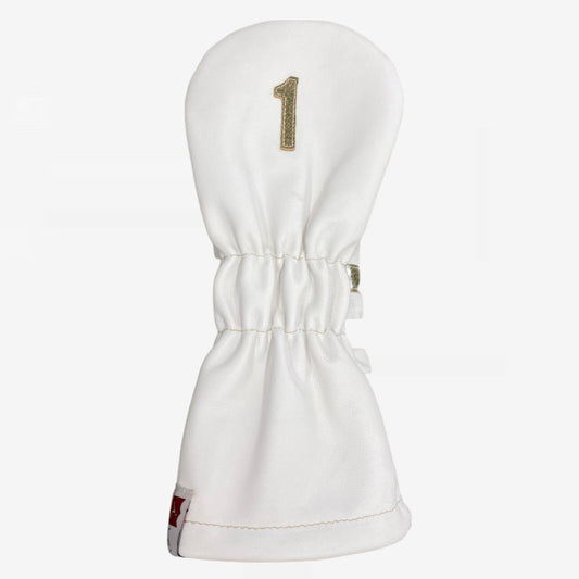 Polo Headcover: Pure White + Old English Green