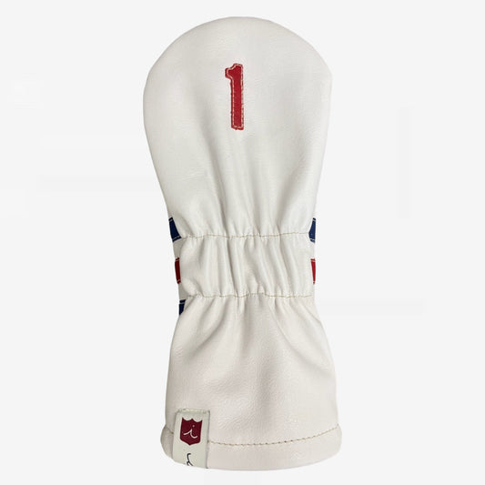 Polo Headcover: Pure White + Sunday Red / True Blue