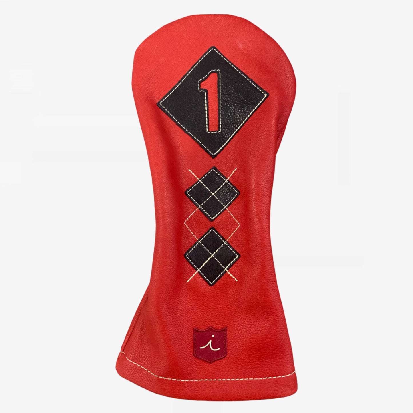 Argyle Headcover: Sunday Red + Pitch Black