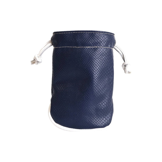 Valuables Pouch: Navy Boa + Pure White