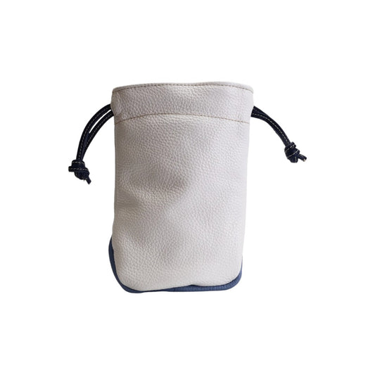 Valuables Pouch: Pure White + Carolina Blue / Navy