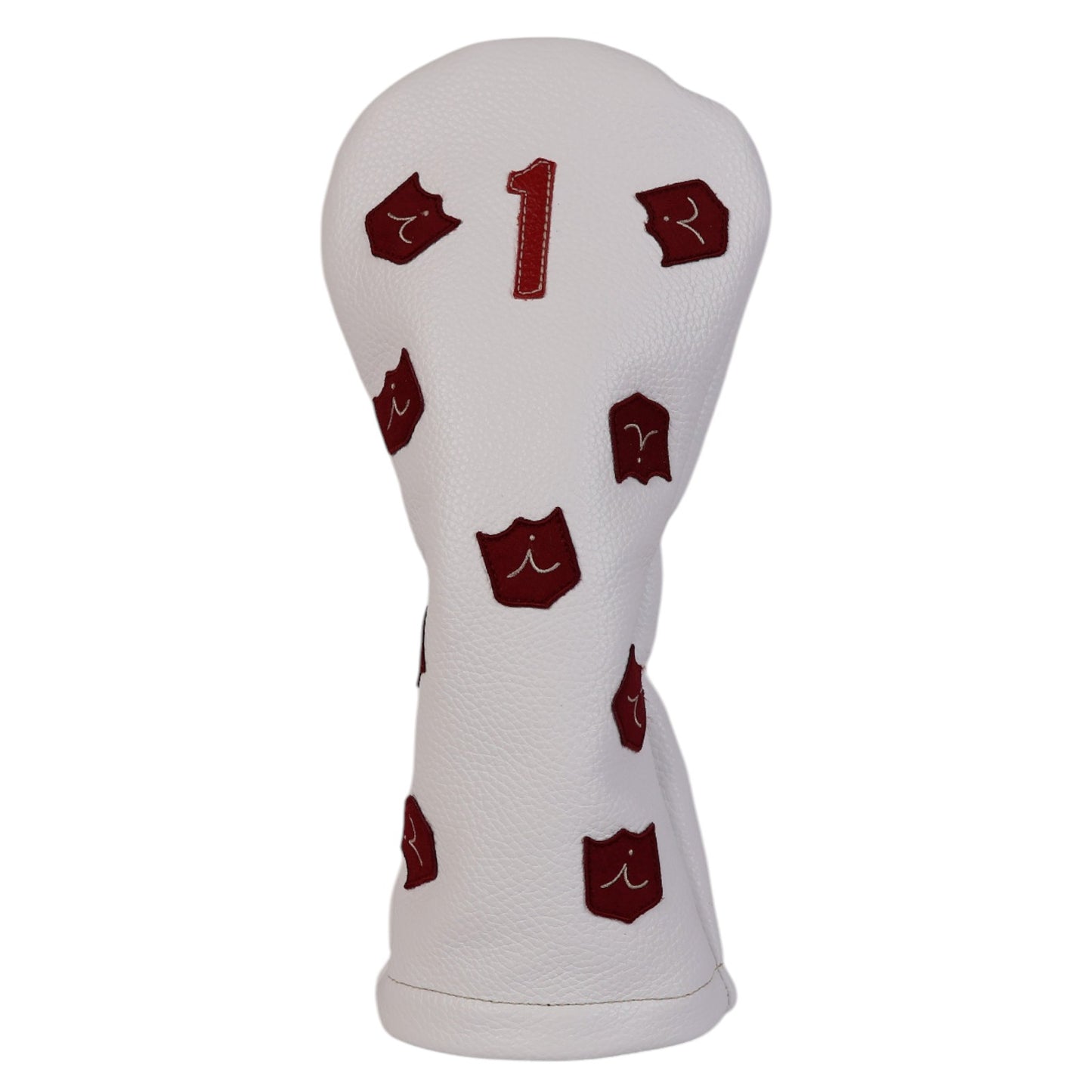 Dancing Crest Headcover: Pure White + Sunday Red