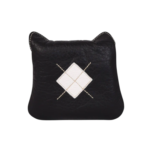 Mallet Putter: Pitch Black + Pure White argyle