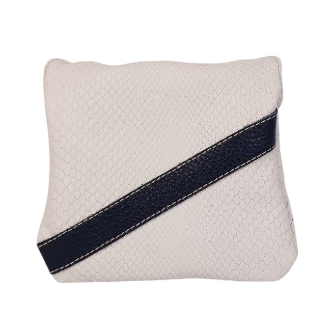 Royal Center Shafted Mallet: White Boa + Navy