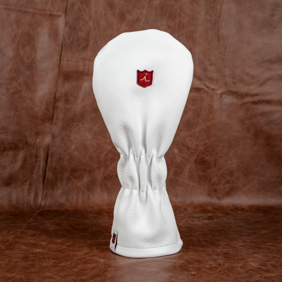 UNC White Leather Icon Driver Headcover