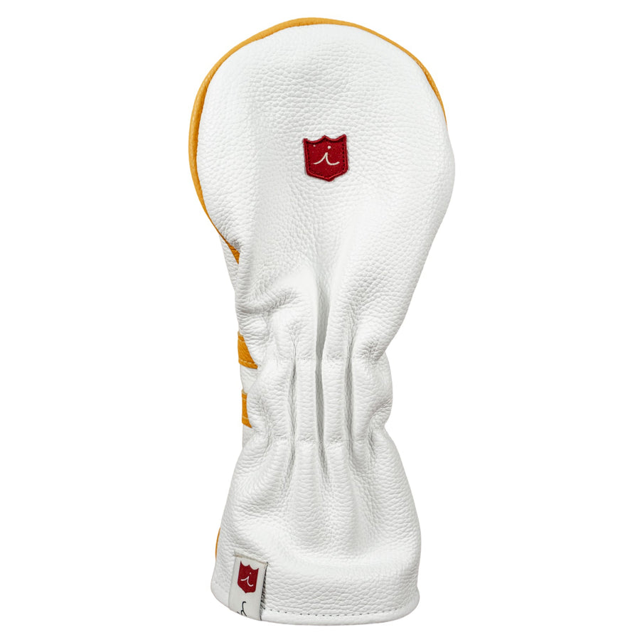 Michigan White Leather Driver Headcover
