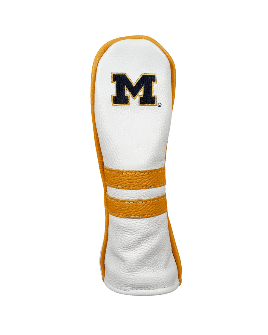 Michigan White Leather Hybrid Headcover