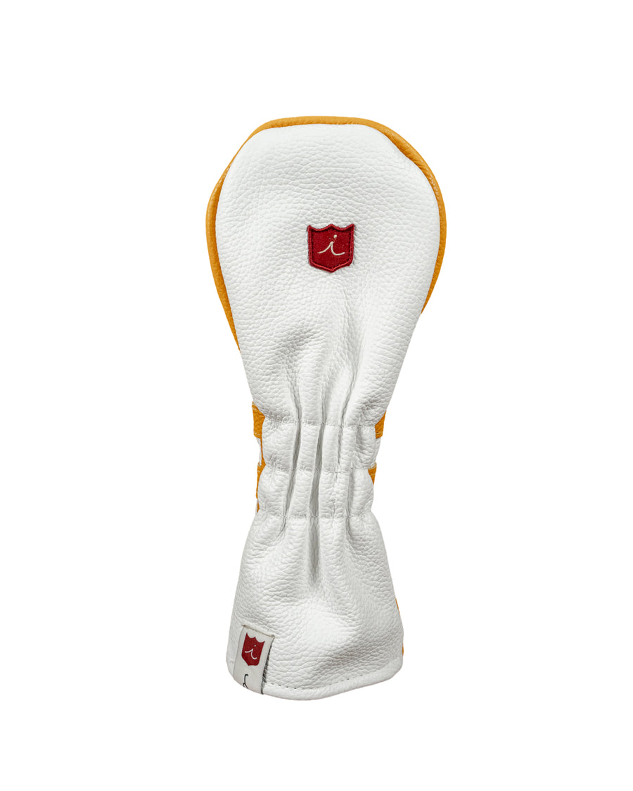 Michigan White Leather Fairway Wood Headcover