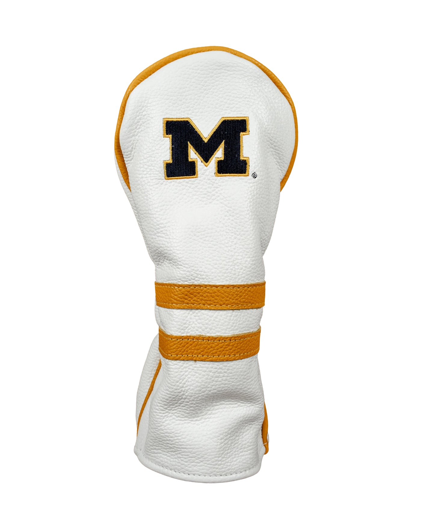 Michigan White Leather Driver Headcover