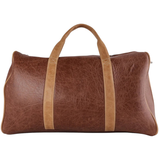 Milano Duffel Bag: Tobacco Brown + Vermont Honey