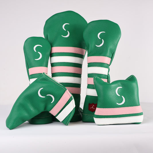 Headcover Set : Masters Green + Light Pink + Pure White